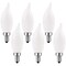 Luxrite CA11 LED Light Bulbs 5W (60W Equivalent) 450LM 2700K Warm White Dimmable E12 Candelabra Base 6-Pack LR21563-6PK - alternate 1